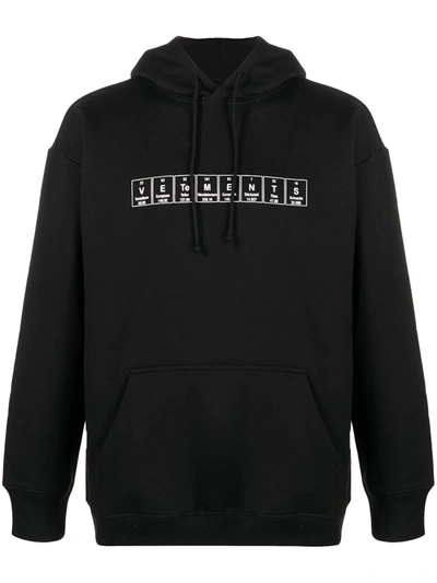 Shop Vetements Logo-print Hoodie In Black