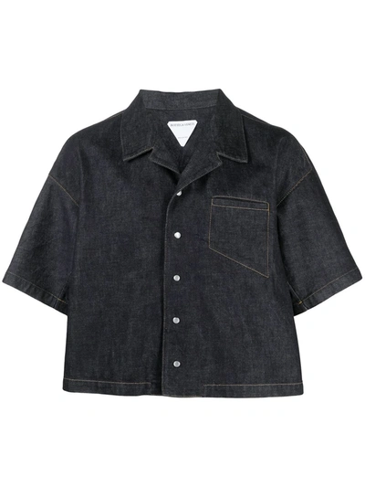 Shop Bottega Veneta Boxy-fit Denim Shirt In Blue