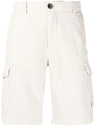 Shop Eleventy Mid-rise Chino Shorts In Neutrals