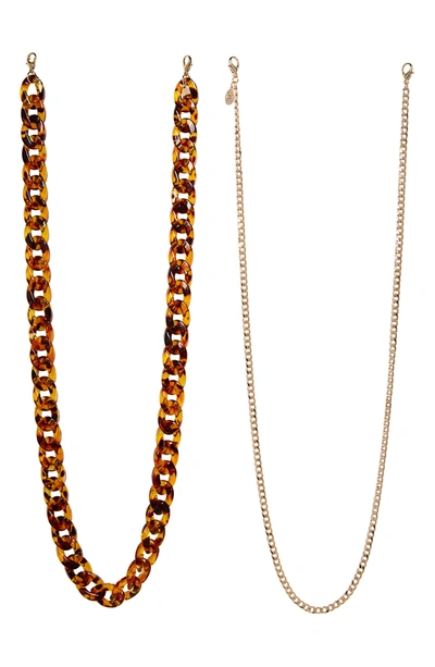 Shop 8 Other Reasons Adult Face Mask Chains In Gold/tort
