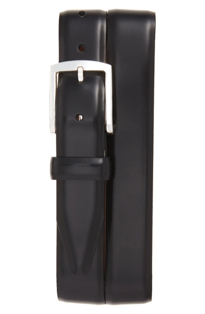 Shop Allen Edmonds Midland Ave. Leather Belt In Black