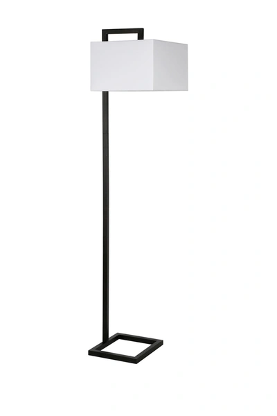 Shop Addison And Lane Grayson Blackened Bronze Floor Lamp With Square Fabric Shade