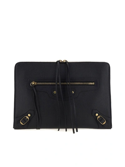 Shop Balenciaga Neo Classic Clutch Bag In Black