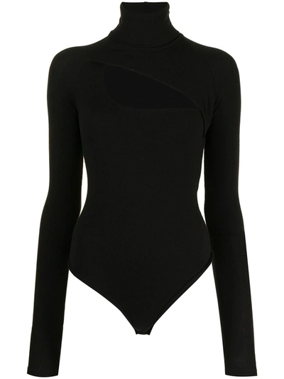 Shop Alix Nyc Cut-out Long-sleeved Bodysuit In Black