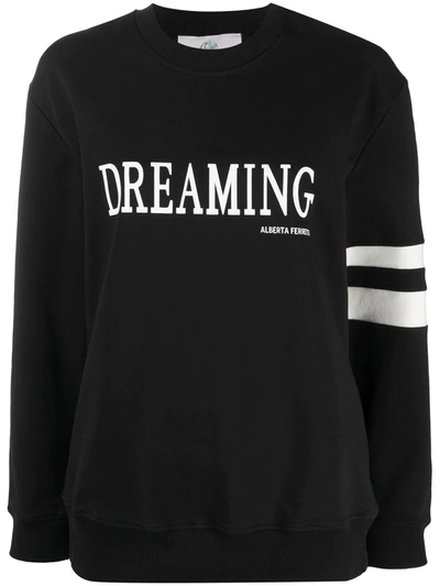 Shop Alberta Ferretti Dreaming Print Sweatshirt In Black