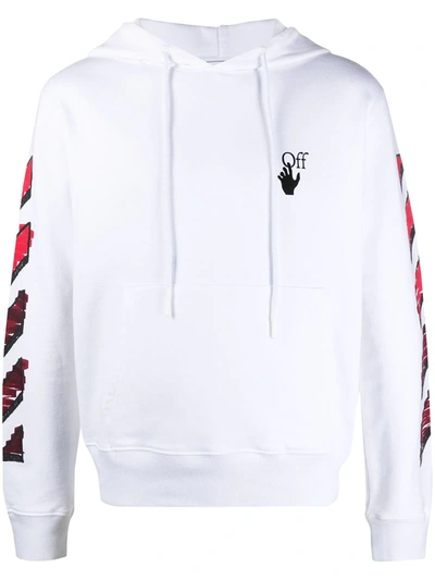 Shop Off-white Marker Arrows Cotton Hoodie In White
