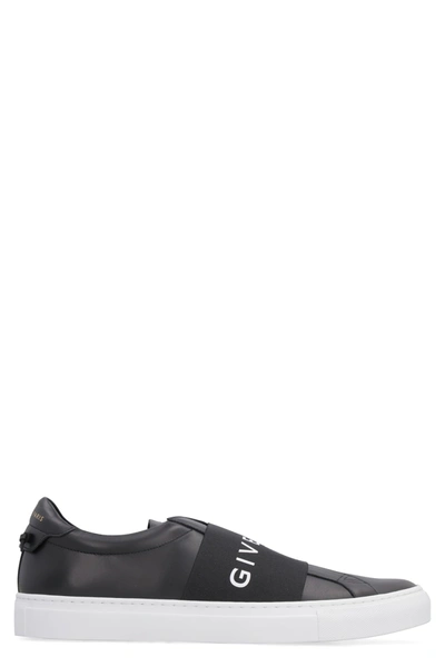 Shop Givenchy Urban Street Leather Slip-on Sneakers In Black