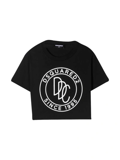 Shop Dsquared2 Black T-shirt Teen In Nero