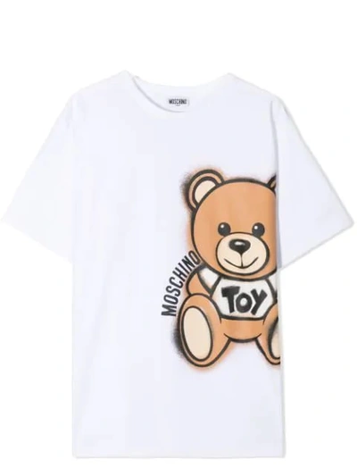 Shop Moschino T-shirt With Bear Print In White