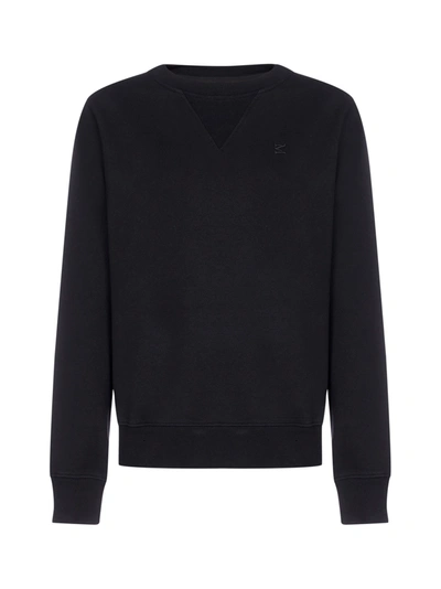 Shop Maison Margiela Monogram Cotton Sweatshirt In Black