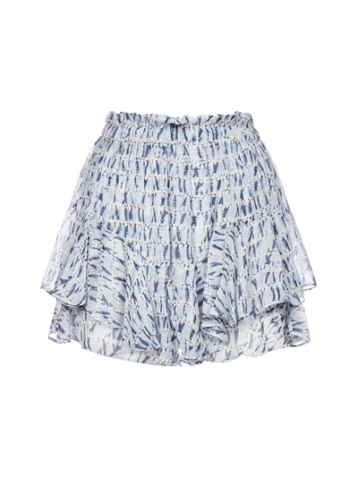 Shop Isabel Marant Étoile Sornel Tie-dye Print Viscose Shorts In Blue