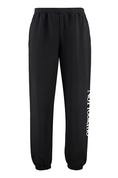 Shop Aries Stretch Cotton Track-pants In Black