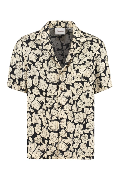 Shop Nanushka Venci Printed Short Sleeve Shirt In Multicolor