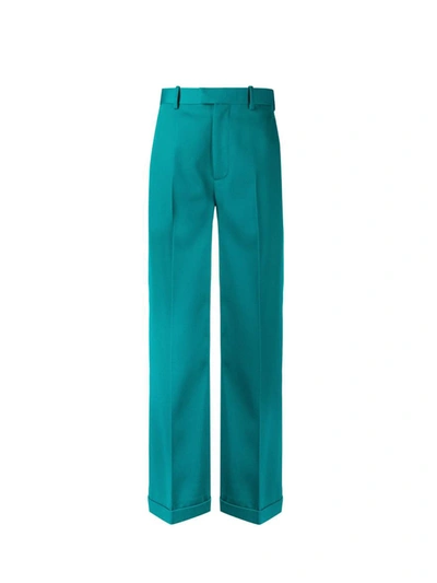 Shop Bottega Veneta Straight Leg Trousers In Duck Green