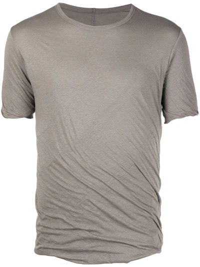 Shop Rick Owens Long-line Cotton T-shirt In Green