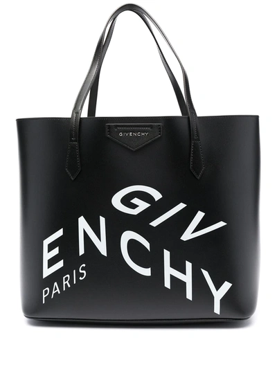 Shop Givenchy Logo-print Tote Bag In Black