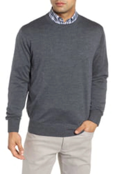 Shop Peter Millar Crown Wool & Silk Sweater In Charcoal