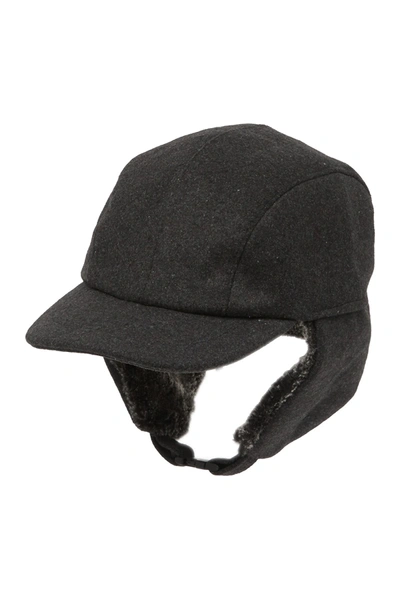 Shop Public Opinion Faux Fur Trimmed Camo Trapper Hat In Charcoal