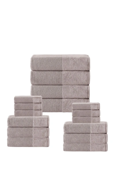 Shop Enchante Home Incanto Turkish Cotton 16-piece Towel Set In Sand