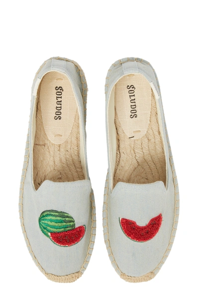 Shop Soludos Watermelon Espadrille Loafer In Chambray
