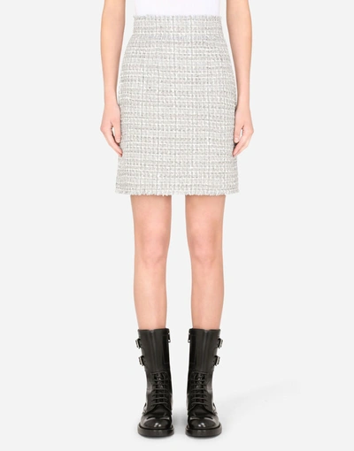 Shop Dolce & Gabbana Short Tweed Skirt