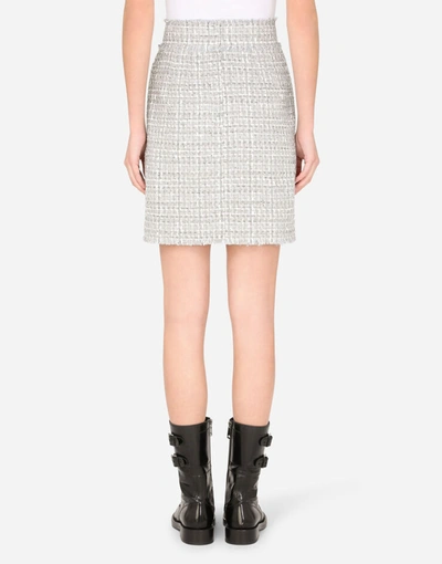 Shop Dolce & Gabbana Short Tweed Skirt