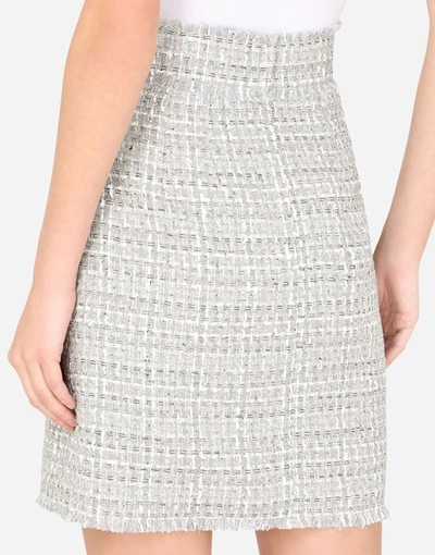Shop Dolce & Gabbana Short Tweed Skirt