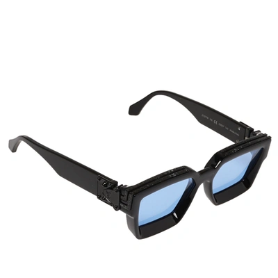 Pre-owned Louis Vuitton Black Tone/blue Z1277w 1.1 Millionaires Sunglasses