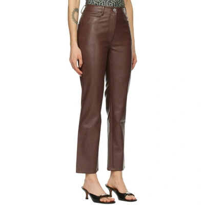 Shop Miaou Brown Vegan Leather Junior Pants