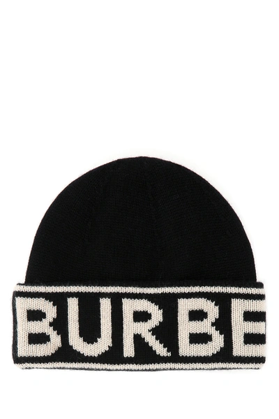 Shop Burberry Black Cashmere Beanie Hat Nd  Donna|uomo Tu