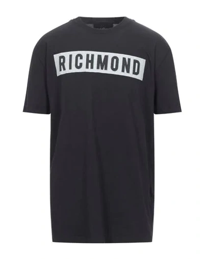 Shop John Richmond Man T-shirt Black Size Xl Cotton