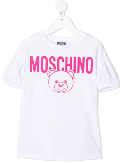 Shop Moschino Teddy Bear-print Short-sleeved T-shirt In White