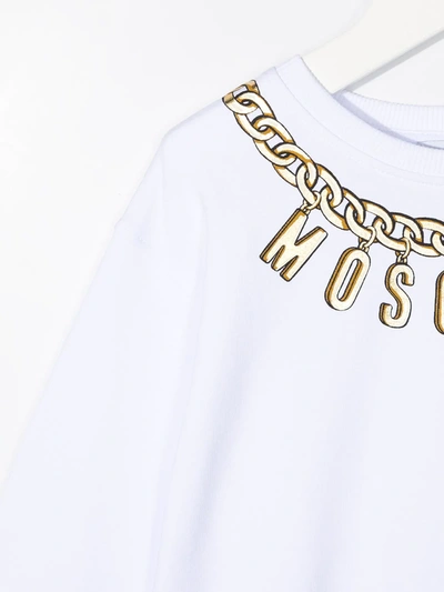 Shop Moschino Logo-print Sweatshirt In White