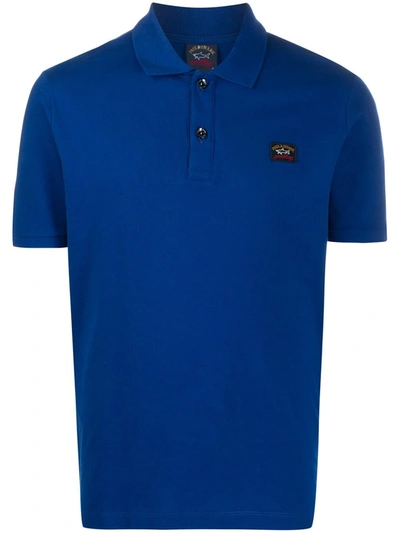 Shop Paul & Shark Polo Logo In Blue