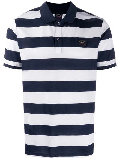 Shop Paul & Shark Polo Righe In Blue