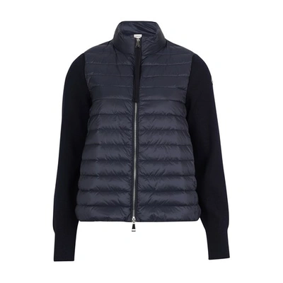 Shop Moncler Double Fabric Jacket In Navy