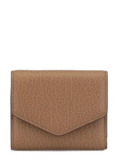 Shop Maison Margiela Leather Wallet In Camel