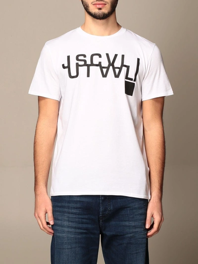 Shop Just Cavalli T-shirt With Logo Print In White