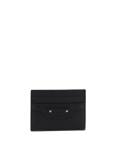 Shop Balenciaga Neo Classic Card Holder In Black