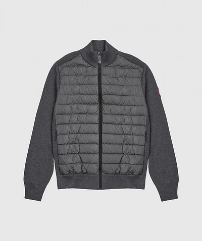 Shop Canada Goose Hybridge Knit Jacket In Grey