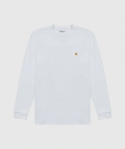 Shop Carhartt Long Sleeve Chase T-shirt In White