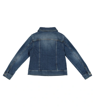 Shop Dolce & Gabbana Appliqué Denim Jacket In Blue