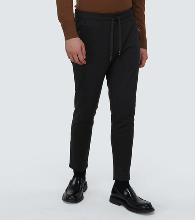 Shop Dolce & Gabbana Cotton Jersey Sweatpants In Black