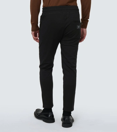 Shop Dolce & Gabbana Cotton Jersey Sweatpants In Black