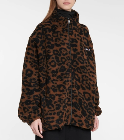 VETEMENTS Brown Leopard Logo Leggings Vetements