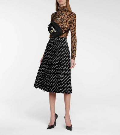 Shop Vetements Leopard-print Stretch-jersey Top In Brown