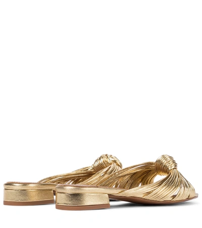 Shop Souliers Martinez Alicante 25 Leather Sandals In Gold