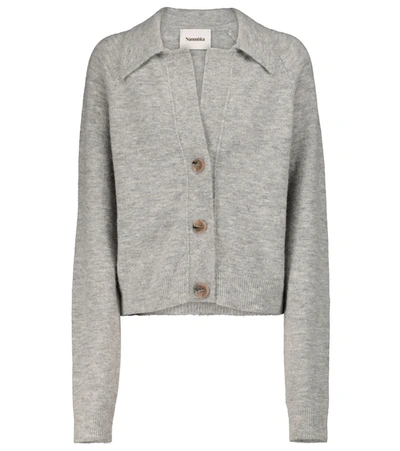 Shop Nanushka Cade Cardigan In Grey