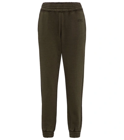 Shop Rta Sydney Cotton Jersey Trackpants In Green