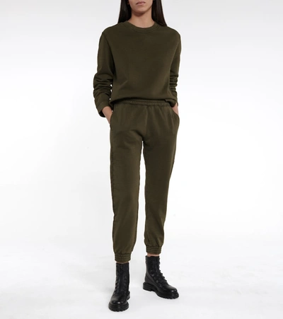 Shop Rta Sydney Cotton Jersey Trackpants In Green